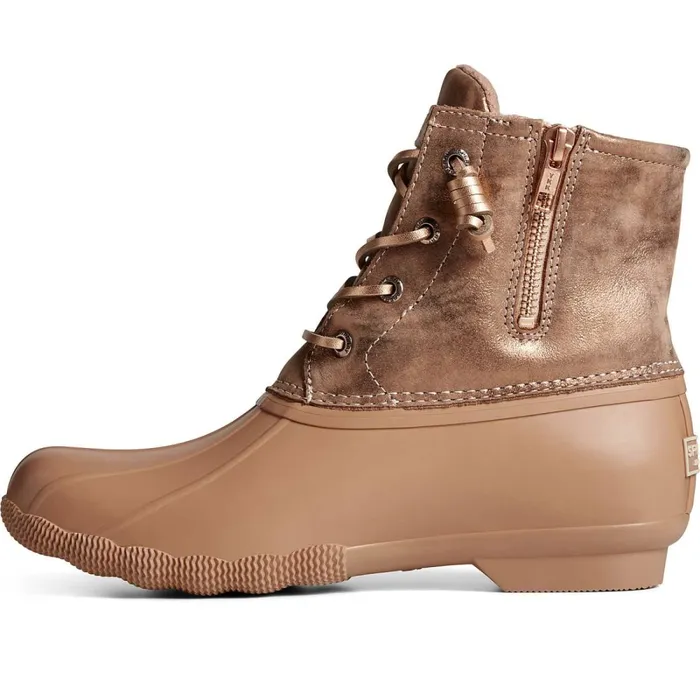 Boots Women Sperry Saltwater Metallic Leather Duck Boot Rose Boots Women Sperry Saltwater Metallic Leather Duck Boot Rose