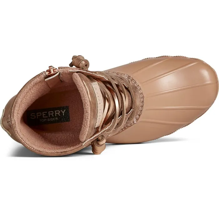 Boots Women Sperry Saltwater Metallic Leather Duck Boot Rose Boots Women Sperry Saltwater Metallic Leather Duck Boot Rose