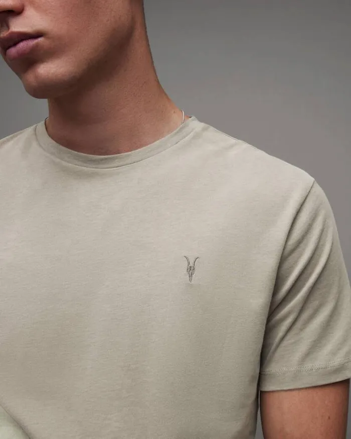 Brace Tonic Crew TShirt Flint Grey Men AllSaints TShirts
