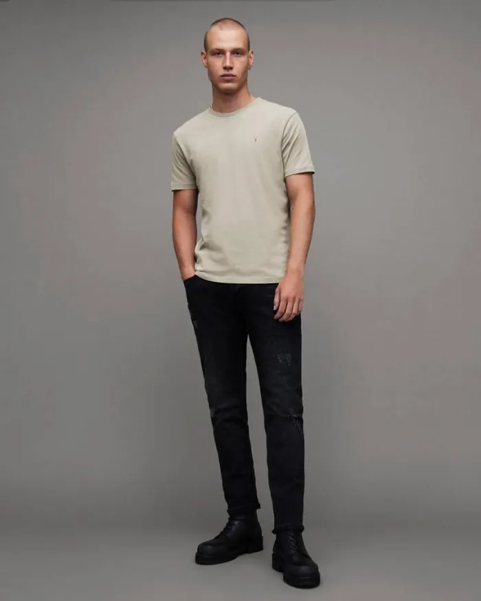 Brace Tonic Crew TShirt Flint Grey Men AllSaints TShirts