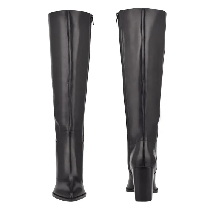 Brixe Heeled Boots Black Leather Women Nine West Boots and Booties Brixe Heeled Boots Black Leather Women Nine West Boots and Booties