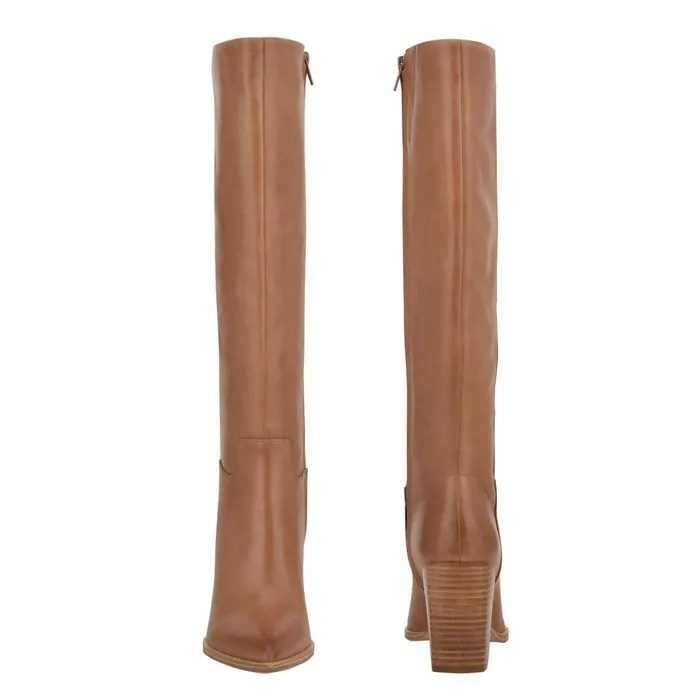 Brixe Heeled Boots Medium Natural Leather Women Nine West Boots and Booties Brixe Heeled Boots Medium Natural Leather Women Nine West Boots and Booties