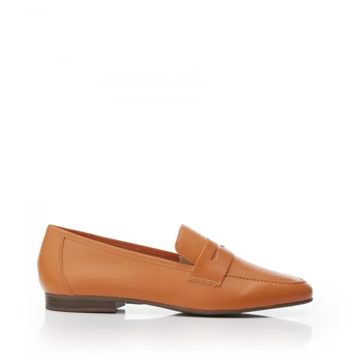 Brogues And Loafers Women Moda In Pelle Adelyn Orange Leather