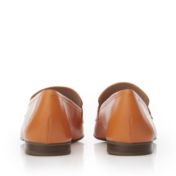 Brogues And Loafers Women Moda In Pelle Adelyn Orange Leather