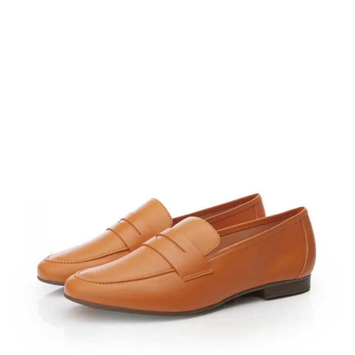 Brogues And Loafers Women Moda In Pelle Adelyn Orange Leather