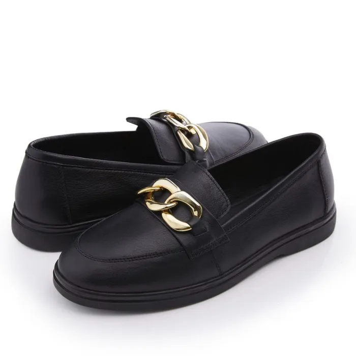 Brogues And Loafers Women Moda In Pelle Bsoleful BCassi Black Leather