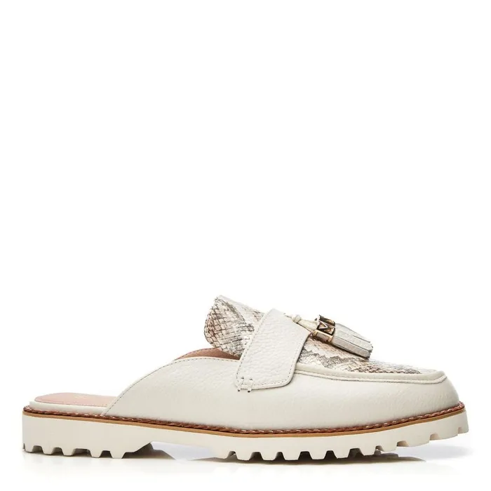 Brogues And Loafers Women Moda In Pelle Etana Off White Leather