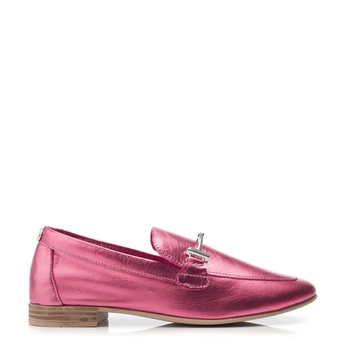 Brogues And Loafers Women Moda In Pelle Fayee Fuschia Leather