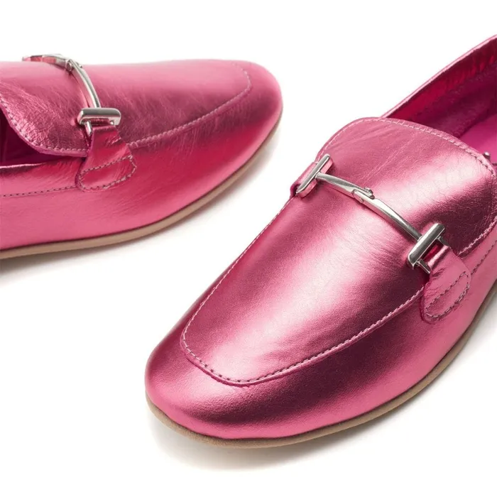 Brogues And Loafers Women Moda In Pelle Fayee Fuschia Leather