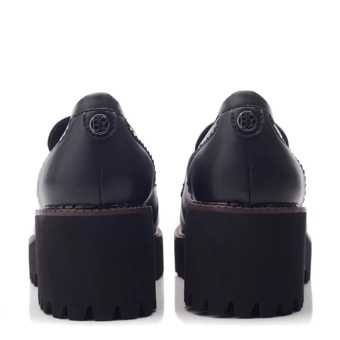Brogues And Loafers Women Moda In Pelle Florette Black Leather