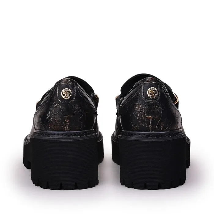 Brogues And Loafers Women Moda In Pelle Holliee Black Leather