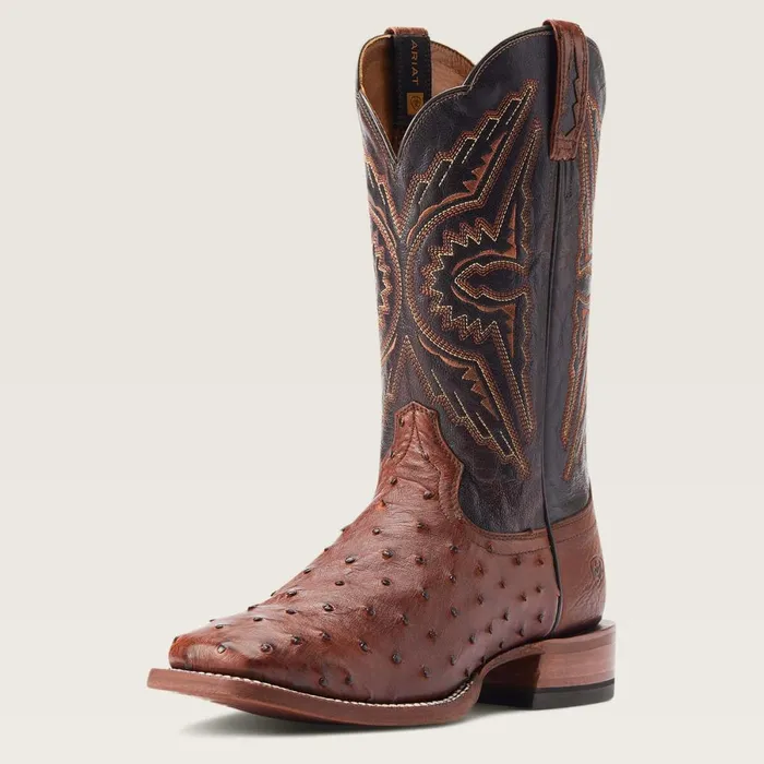 Broncy Western Boot Cinnamon Full Quill Ostrich Men Ariat Western Boots