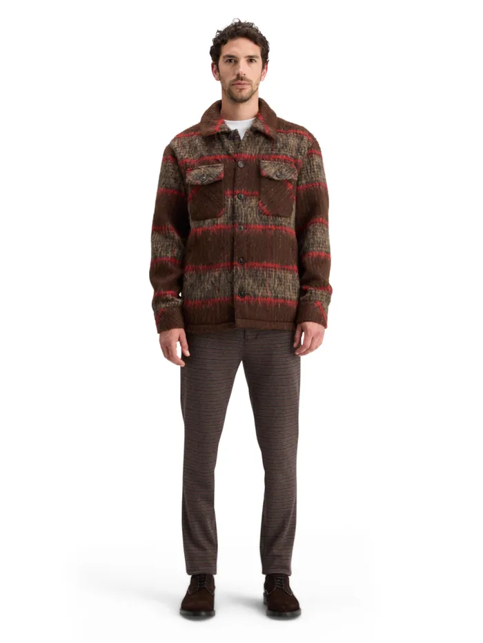 BRUSHED WOOL BLEND OVERSHIRT Parchment Men Scotch and Soda Jackets and Coats