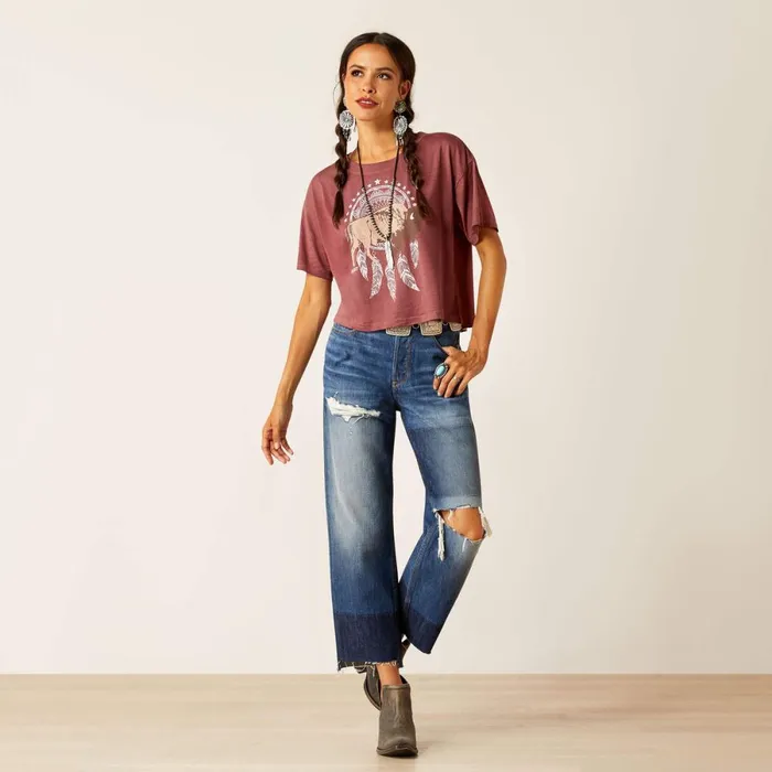 Buffalo Territory TShirt Wild Ginger Women Ariat TShirts and Tops Buffalo Territory TShirt Wild Ginger Women Ariat TShirts and Tops