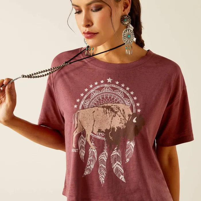 Buffalo Territory TShirt Wild Ginger Women Ariat TShirts and Tops Buffalo Territory TShirt Wild Ginger Women Ariat TShirts and Tops