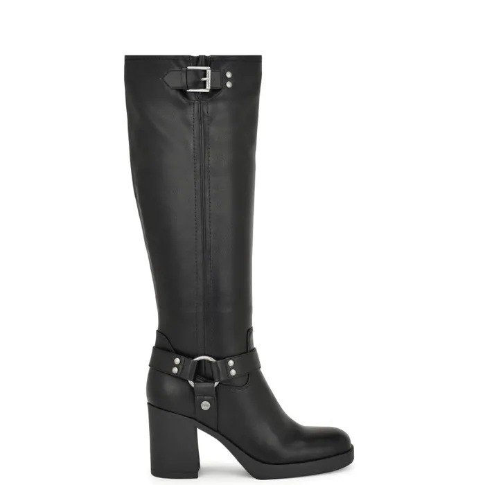 Caba Heeled Harness Boots Black Women Nine West Boots and Booties