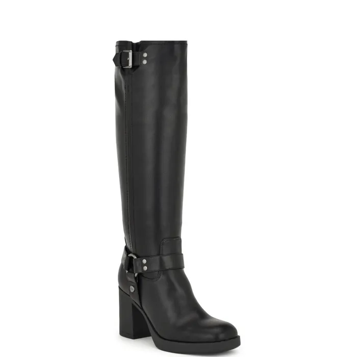 Caba Heeled Harness Boots Black Women Nine West Boots and Booties Caba Heeled Harness Boots Black Women Nine West Boots and Booties