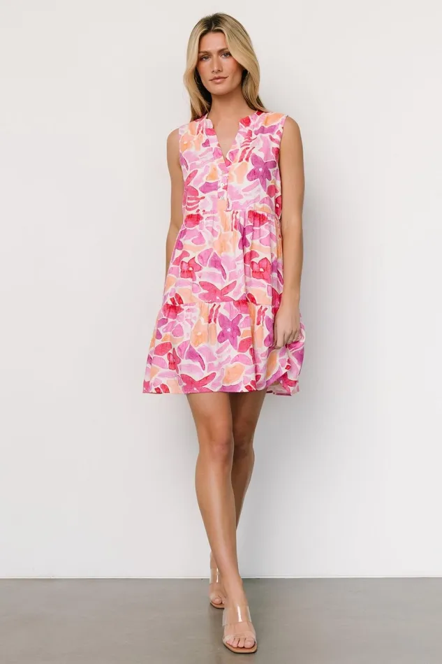 Cami Short Dress Pink Multi Women Baltic Born Short Dresses