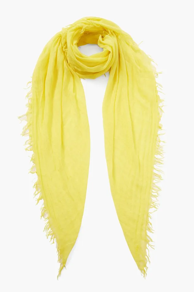 Cashmere And Silk Scarf Lemon Women Chan Luu Scarves
