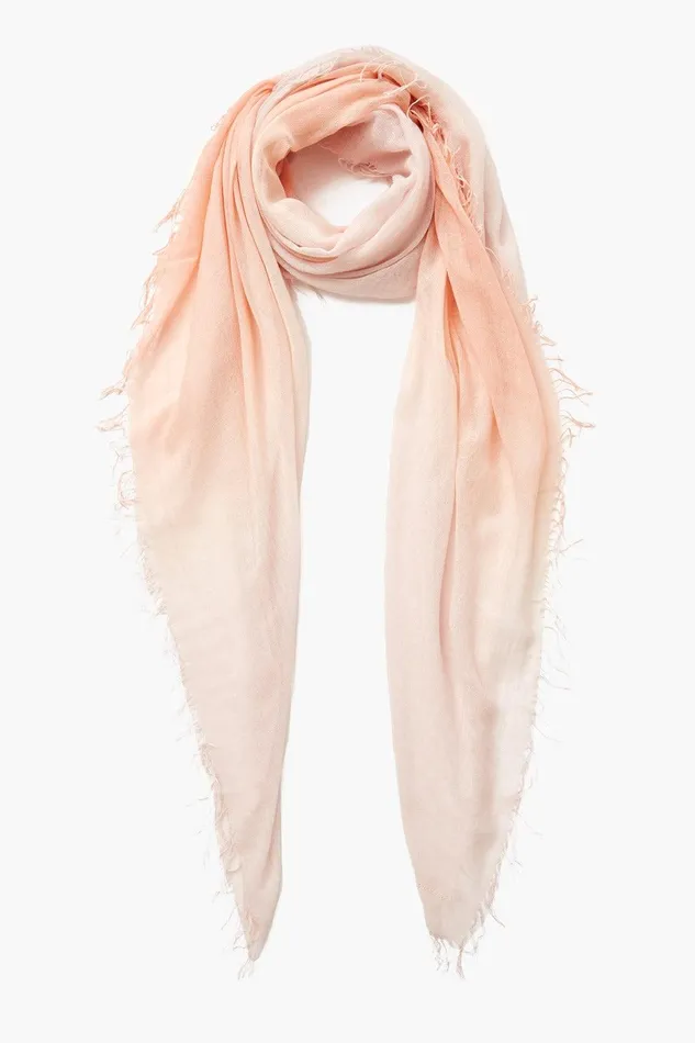 Cashmere And Silk Scarf Tropical Peach Dip Dyed Women Chan Luu Scarves