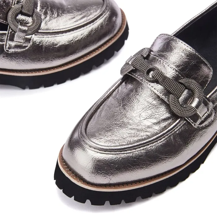 Casual Shoes Women Moda In Pelle Elizza Pewter Porvair