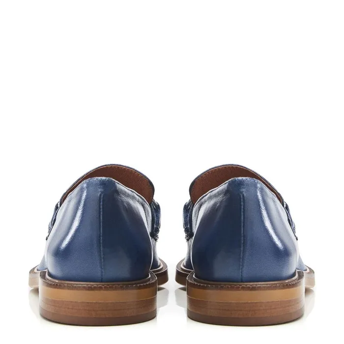 Casual Shoes Women Moda In Pelle Emmalia Blue Leather