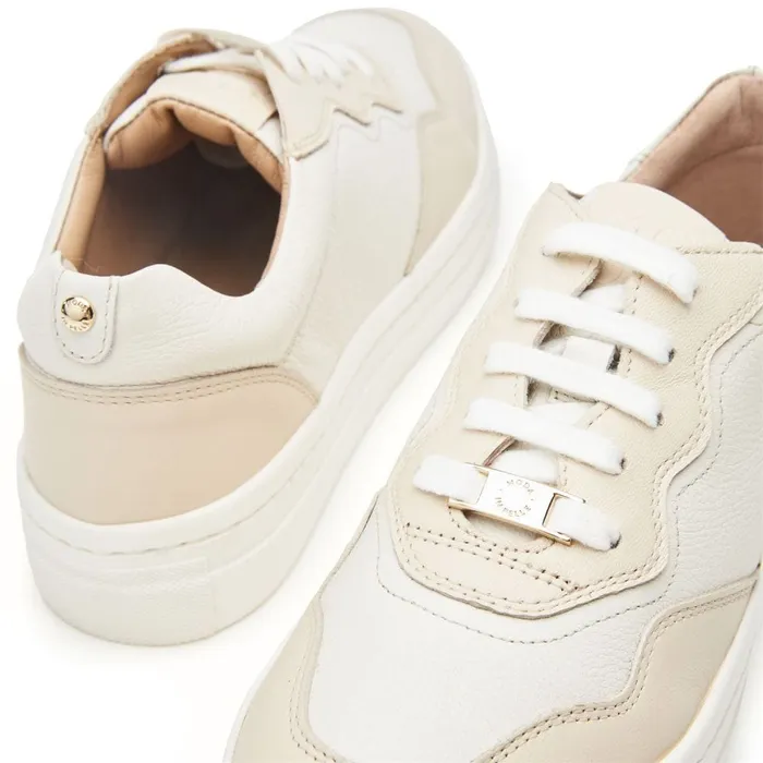Casual Trainers Women Moda In Pelle Adalaya Off White Leather