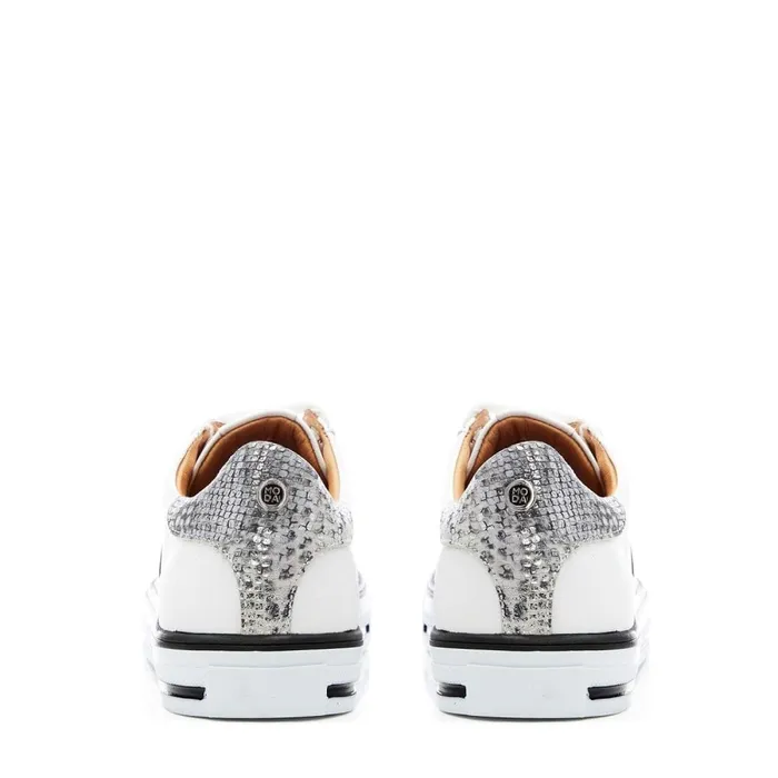 Casual Trainers Women Moda In Pelle Alberry White 8211 Pewter Leather