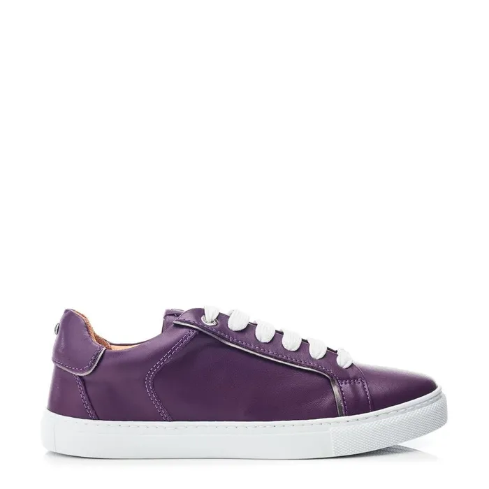 Casual Trainers Women Moda In Pelle Ales Purple Leather
