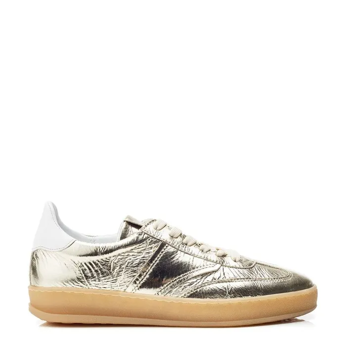 Casual Trainers Women Moda In Pelle Arii Gold Leather