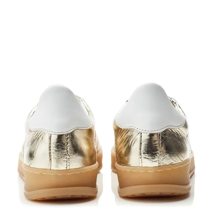 Casual Trainers Women Moda In Pelle Arii Gold Leather