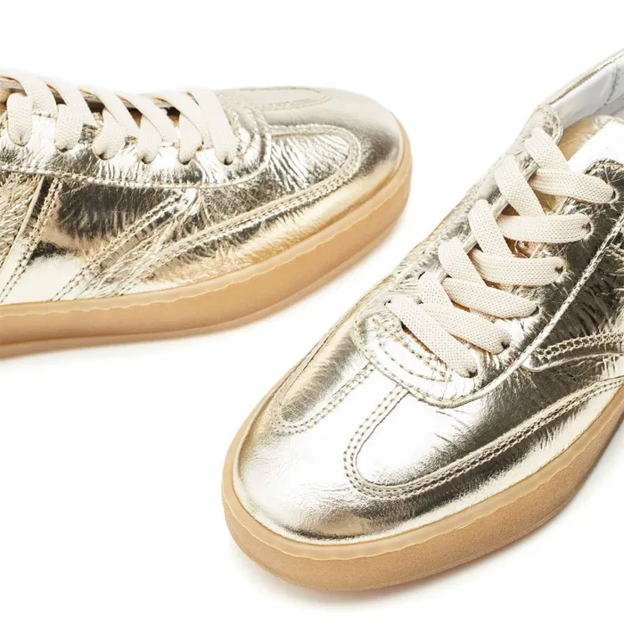 Casual Trainers Women Moda In Pelle Arii Gold Leather