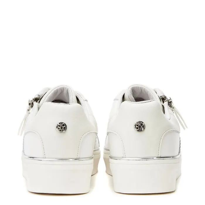 Casual Trainers Women Moda In Pelle Bacary White Porvair