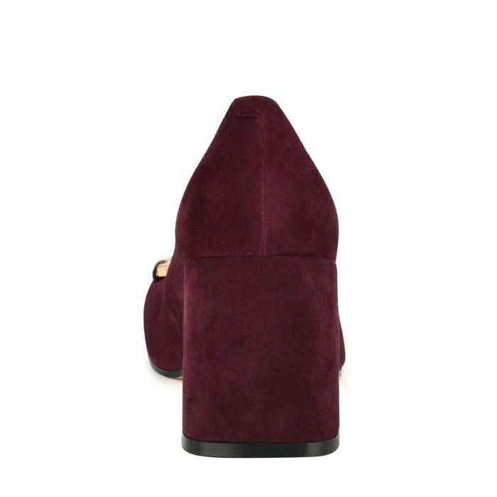 Caven Block Heel Pumps Dark Red Women Nine West Pumps Caven Block Heel Pumps Dark Red Women Nine West Pumps