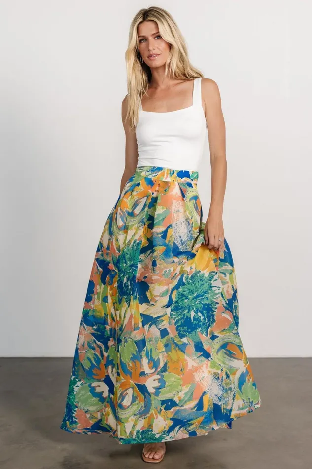 Cayman Maxi Skirt Blue Multi Women Baltic Born Skirts