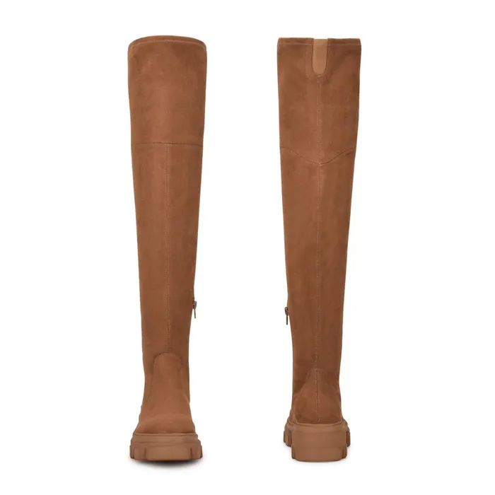 Cellie Over The Knee Lug Sole Boots Tan Women Nine West Boots and Booties Cellie Over The Knee Lug Sole Boots Tan Women Nine West Boots and Booties