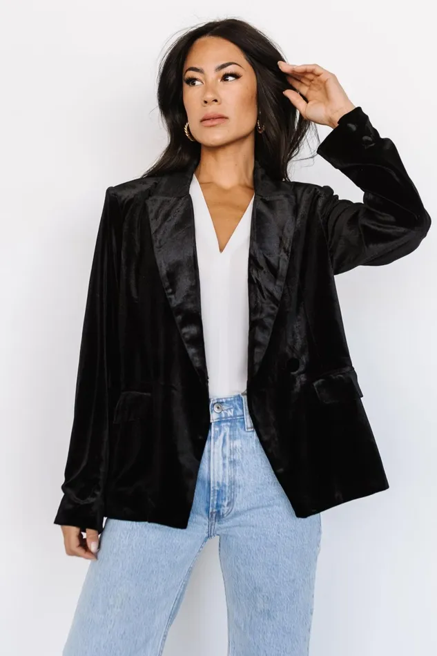 Centennial Velvet Blazer Black Women Baltic Born Outerwear