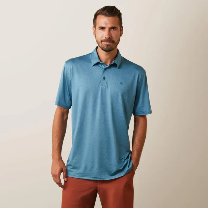 Charger 20 Polo Eurasian Teal Men Ariat TShirts and Polos