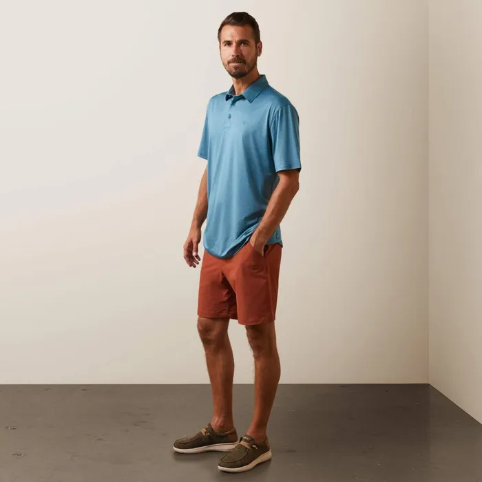 Charger 20 Polo Eurasian Teal Men Ariat TShirts and Polos Charger 20 Polo Eurasian Teal Men Ariat TShirts and Polos