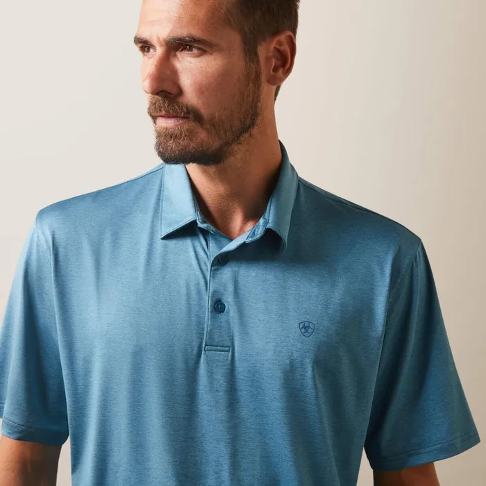 Charger 20 Polo Eurasian Teal Men Ariat TShirts and Polos Charger 20 Polo Eurasian Teal Men Ariat TShirts and Polos