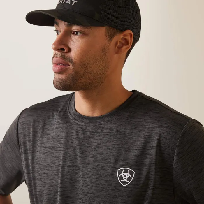 Charger Ariat Proud Shield TShirt Charcoal Heather Men Ariat TShirts and Polos Charger Ariat Proud Shield TShirt Charcoal Heather Men Ariat TShirts and Polos