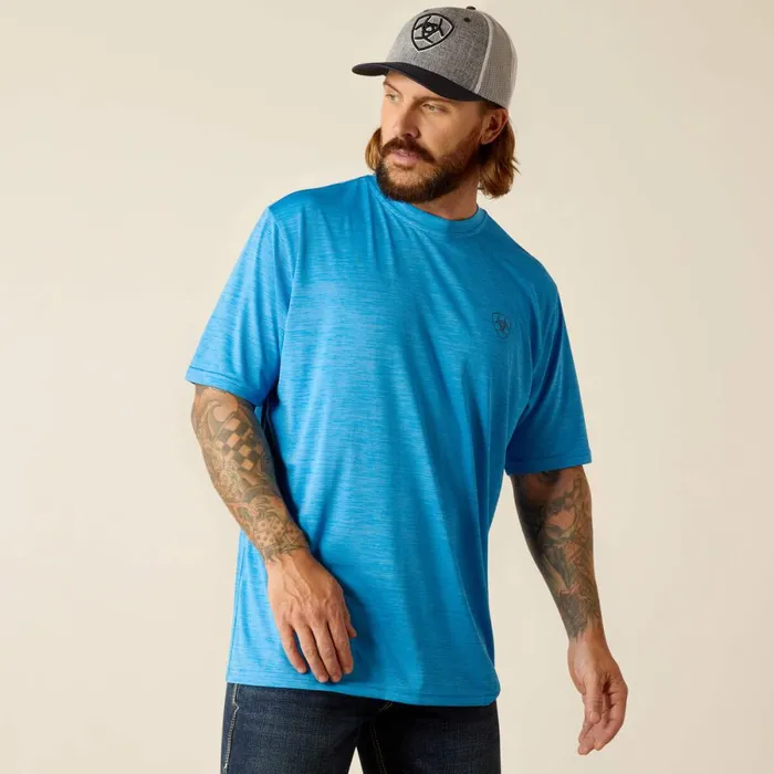 Charger Ariat SW Shield TShirt Brilliant Blue Men Ariat TShirts and Polos