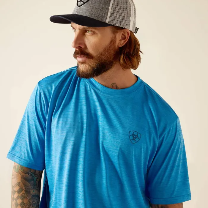 Charger Ariat SW Shield TShirt Brilliant Blue Men Ariat TShirts and Polos Charger Ariat SW Shield TShirt Brilliant Blue Men Ariat TShirts and Polos