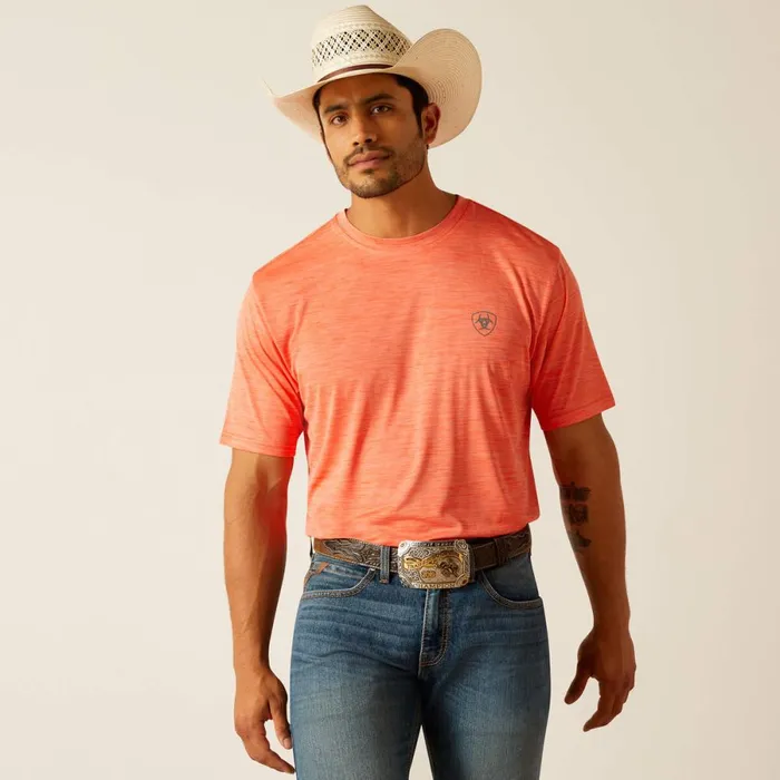 Charger Ariat SW Shield TShirt Hot Coral Men Ariat TShirts and Polos Charger Ariat SW Shield TShirt Hot Coral Men Ariat TShirts and Polos