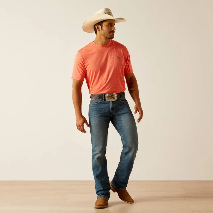 Charger Ariat SW Shield TShirt Hot Coral Men Ariat TShirts and Polos Charger Ariat SW Shield TShirt Hot Coral Men Ariat TShirts and Polos