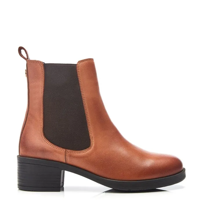 Chelsea Boots Women Moda In Pelle Brooki Tan Leather