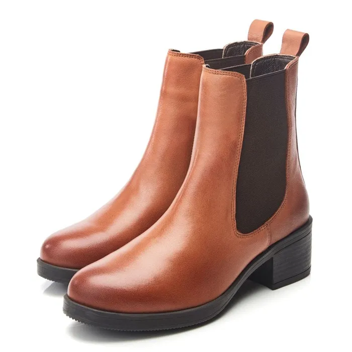 Chelsea Boots Women Moda In Pelle Brooki Tan Leather