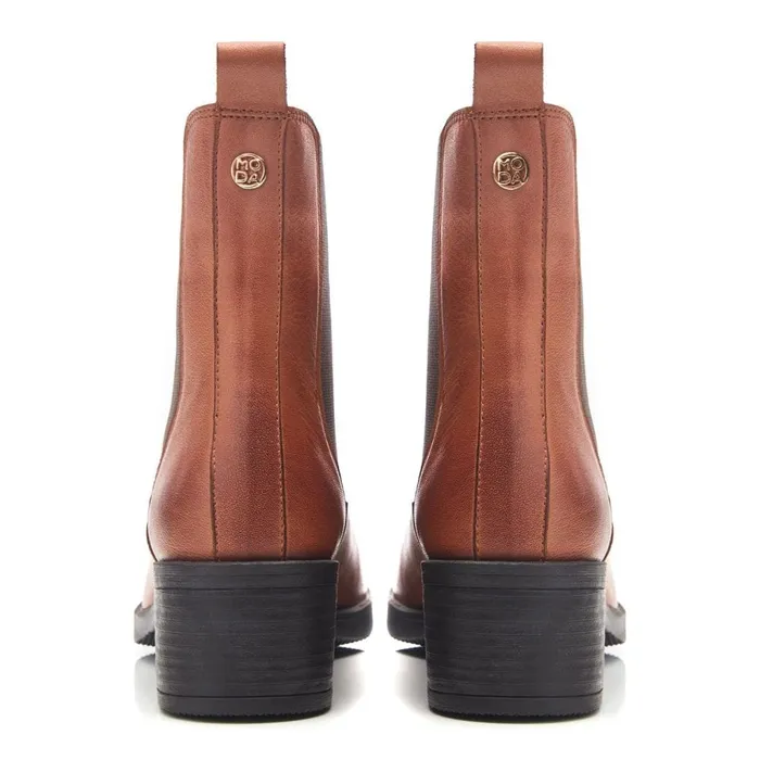 Chelsea Boots Women Moda In Pelle Brooki Tan Leather