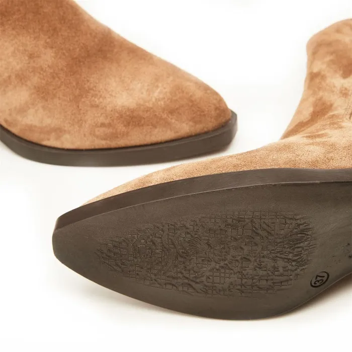Chelsea Boots Women Moda In Pelle Kaela Taupe Suede