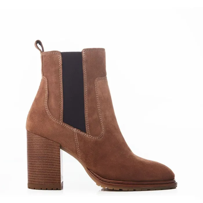 Chelsea Boots Women Moda In Pelle Kayari Tan Suede